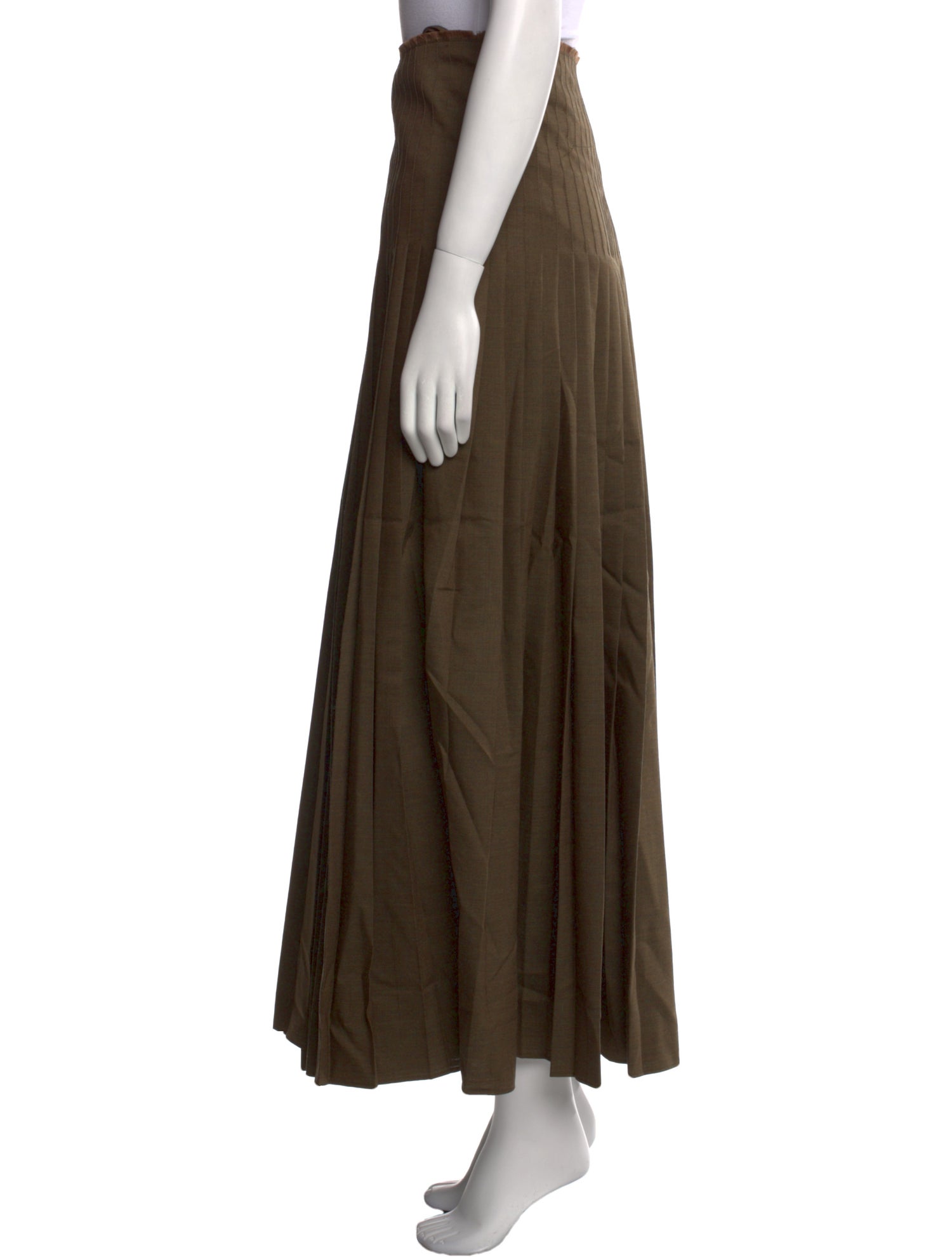 Burberry Wool Midi Length Skirt