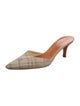 Burberry House Check Pattern Canvas Mules