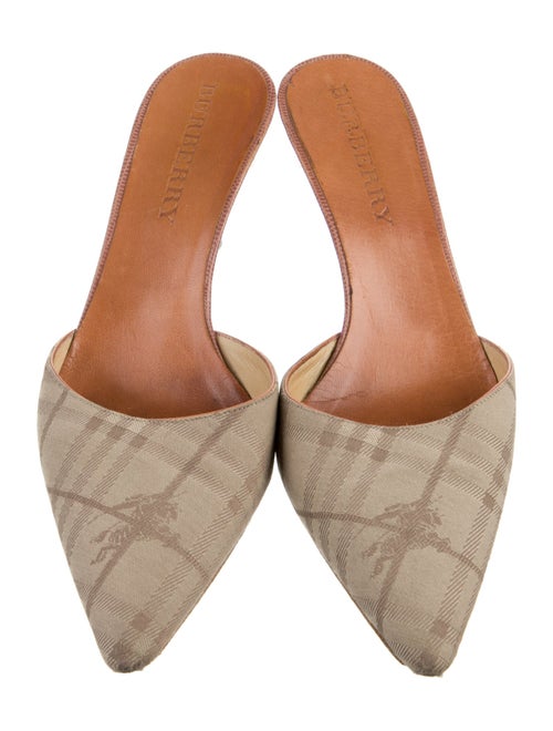 Burberry House Check Pattern Canvas Mules