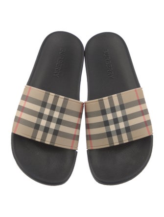 Burberry Nova Check Pattern Rubber Slides