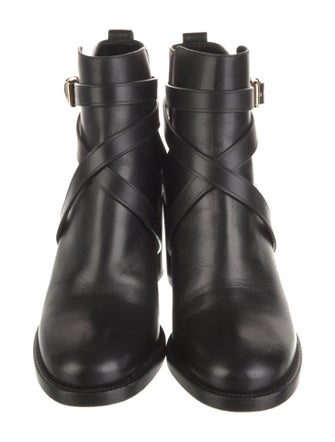 Burberry Exploded Check Pattern Leather Boots
