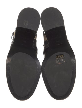 Burberry Exploded Check Pattern Leather Boots