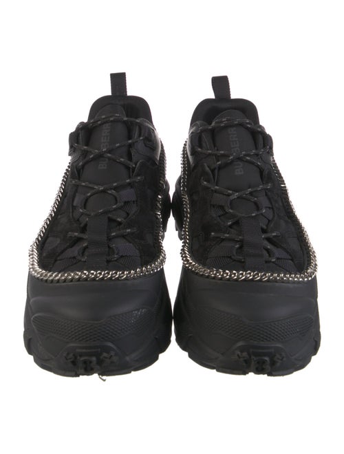 Burberry Nova Check Pattern Leather Sneakers