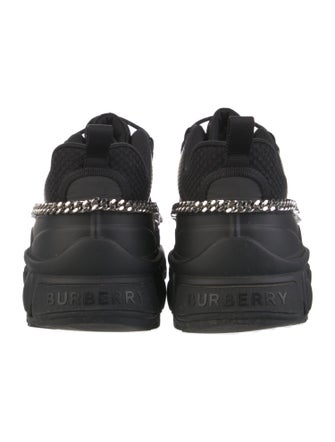 Burberry Nova Check Pattern Leather Sneakers