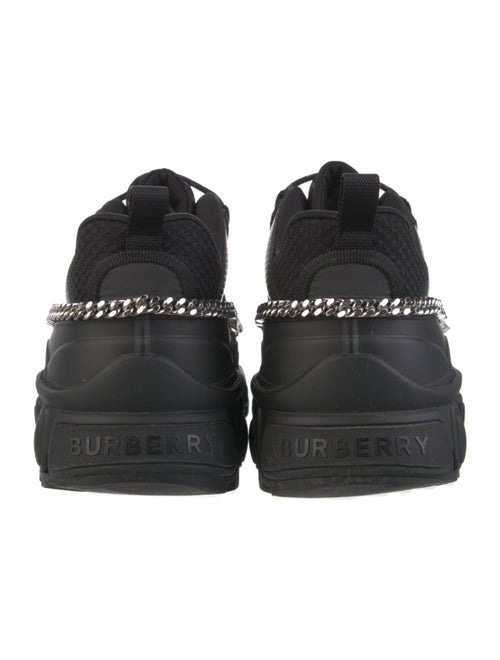 Burberry Nova Check Pattern Leather Sneakers