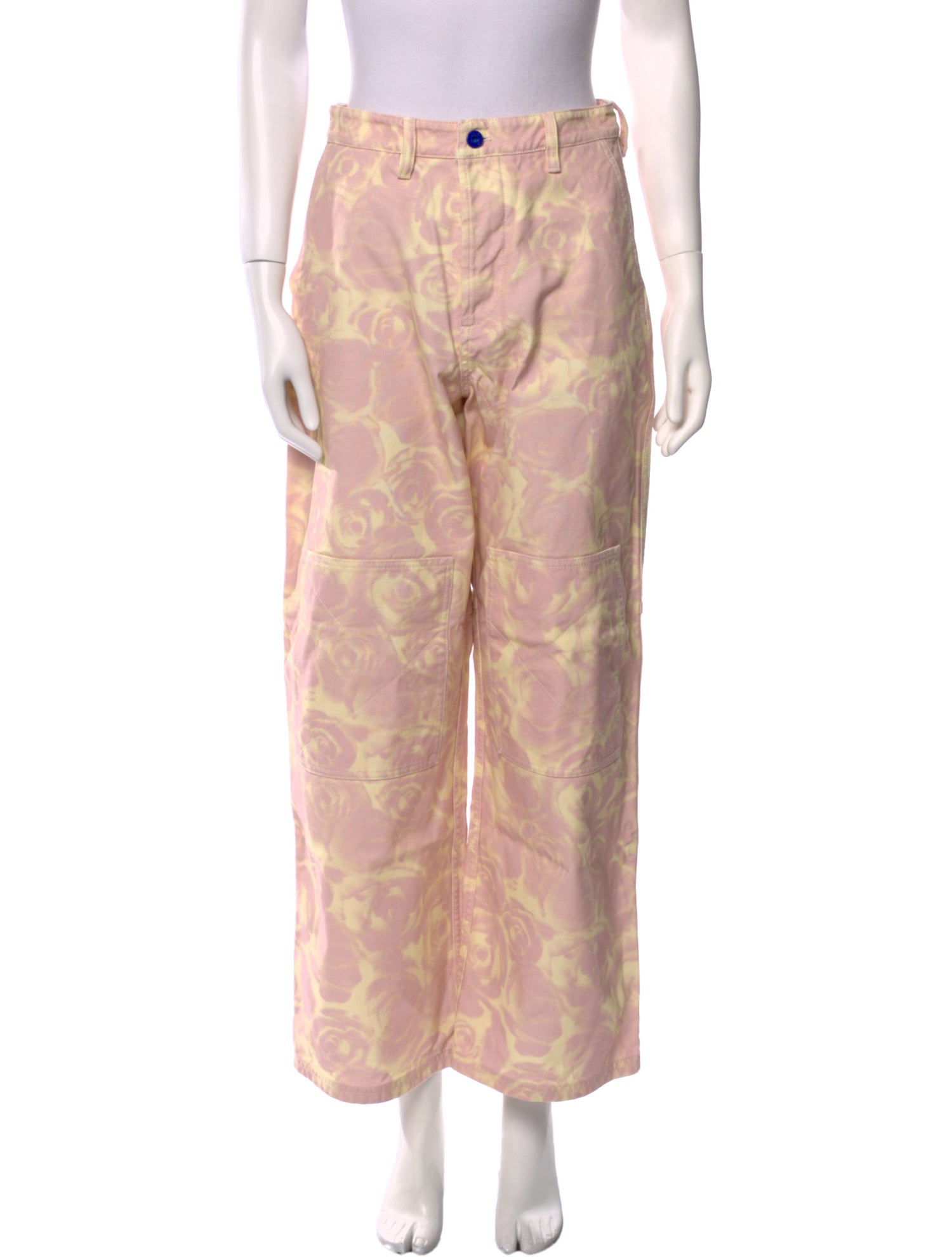 Burberry Tie-Dye Print Wide Leg Pants