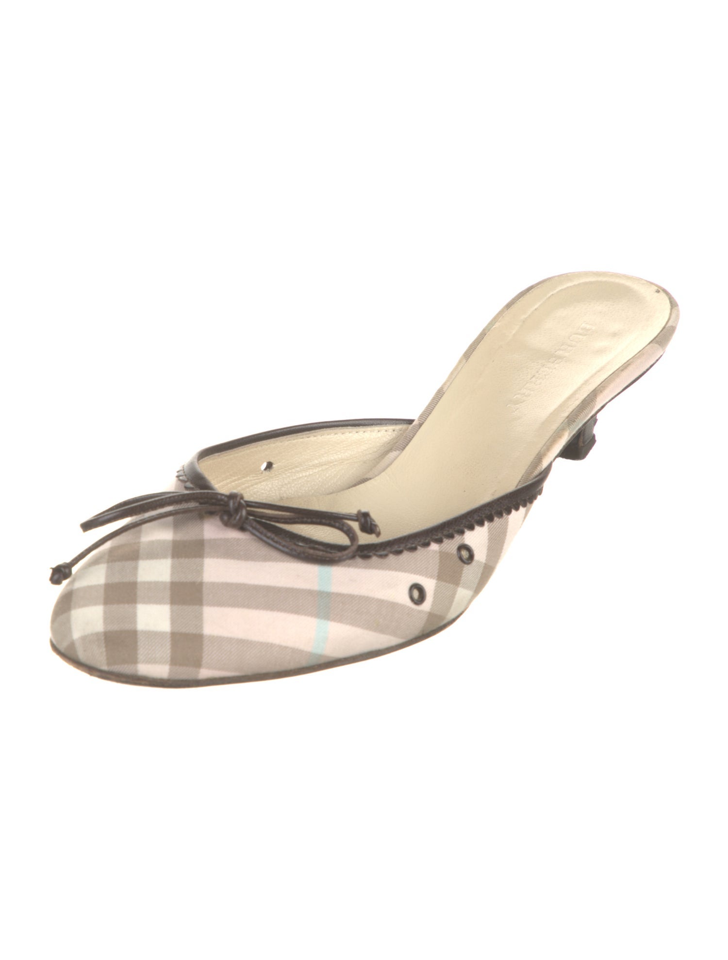 Burberry Nova Check Pattern Canvas Mules