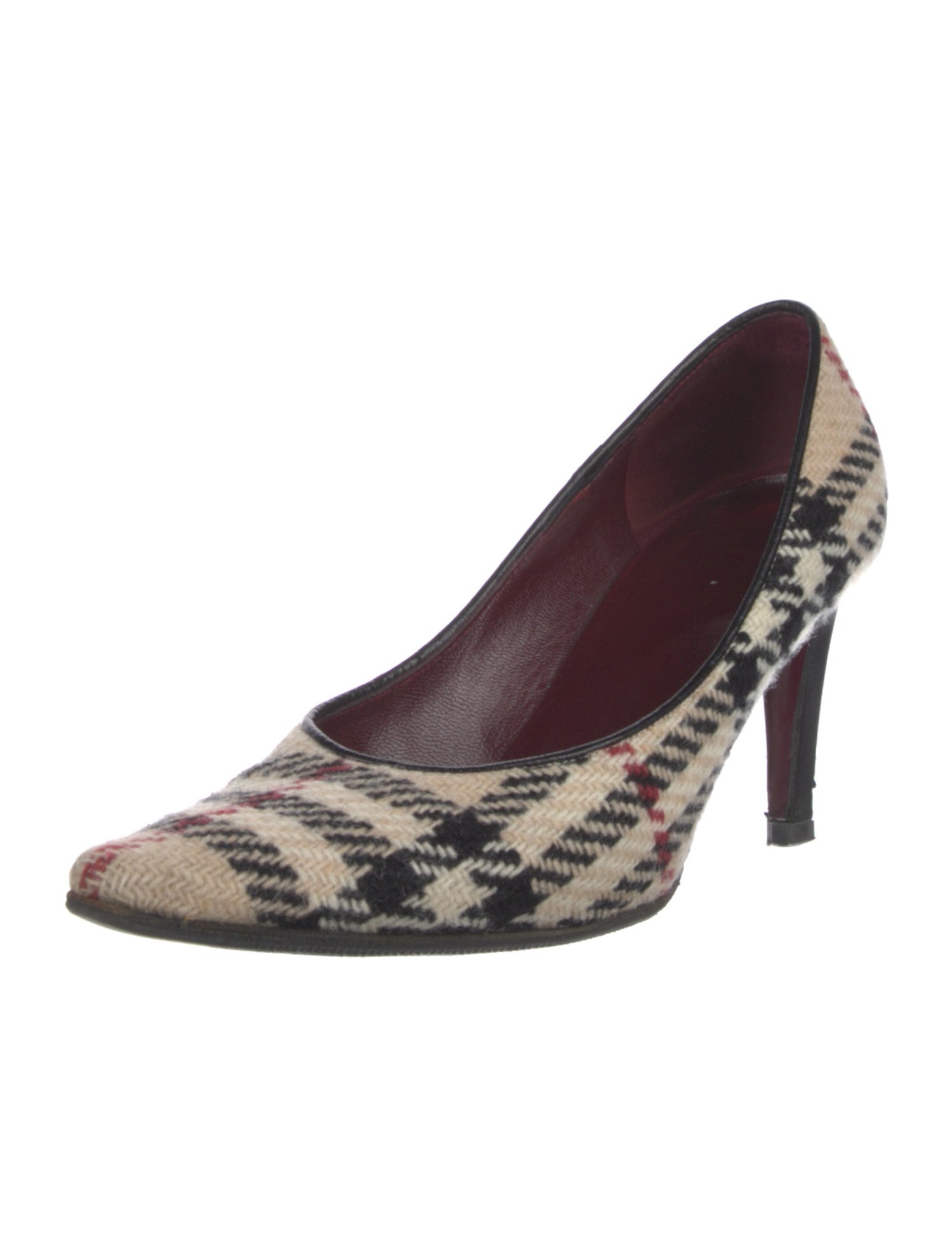 Burberry Vintage Check Plaid Print Pumps