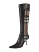 Burberry Nova Check Pattern Leather Boots