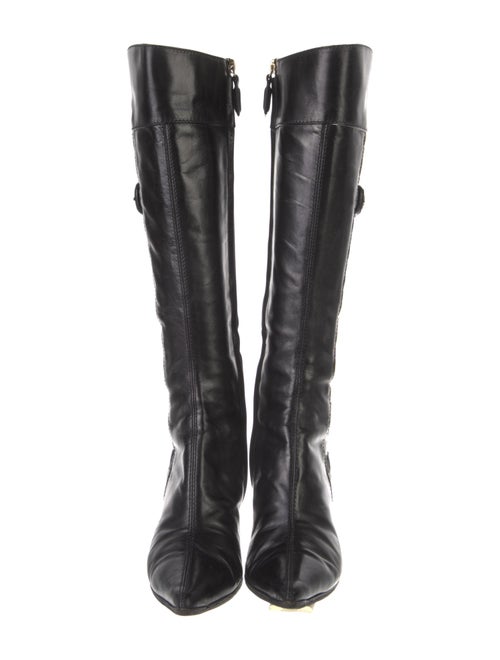 Burberry Nova Check Pattern Leather Boots