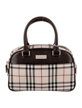 Burberry Canvas Top Handle Bag