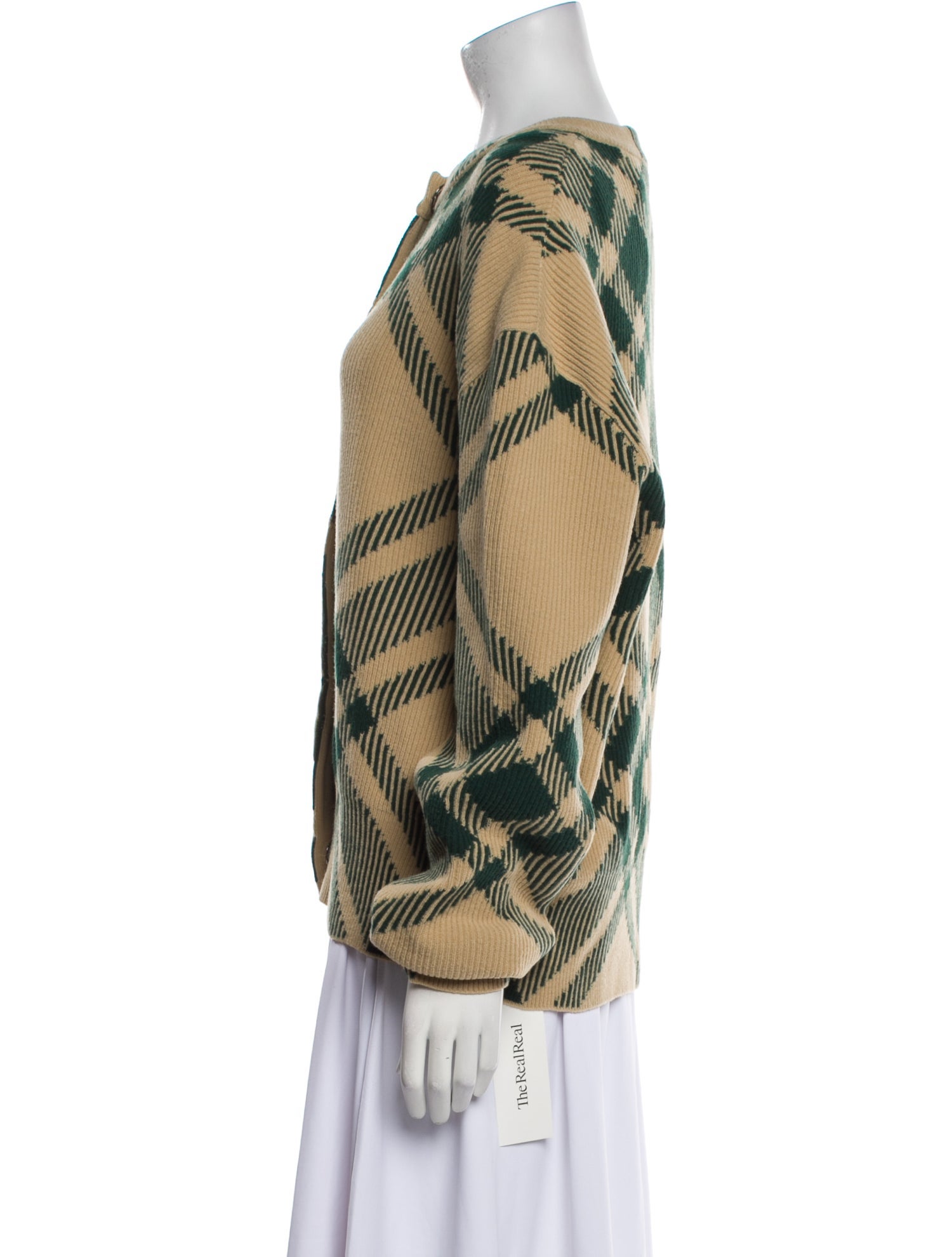 Burberry Wool Plaid Print Sweater w/ Tags