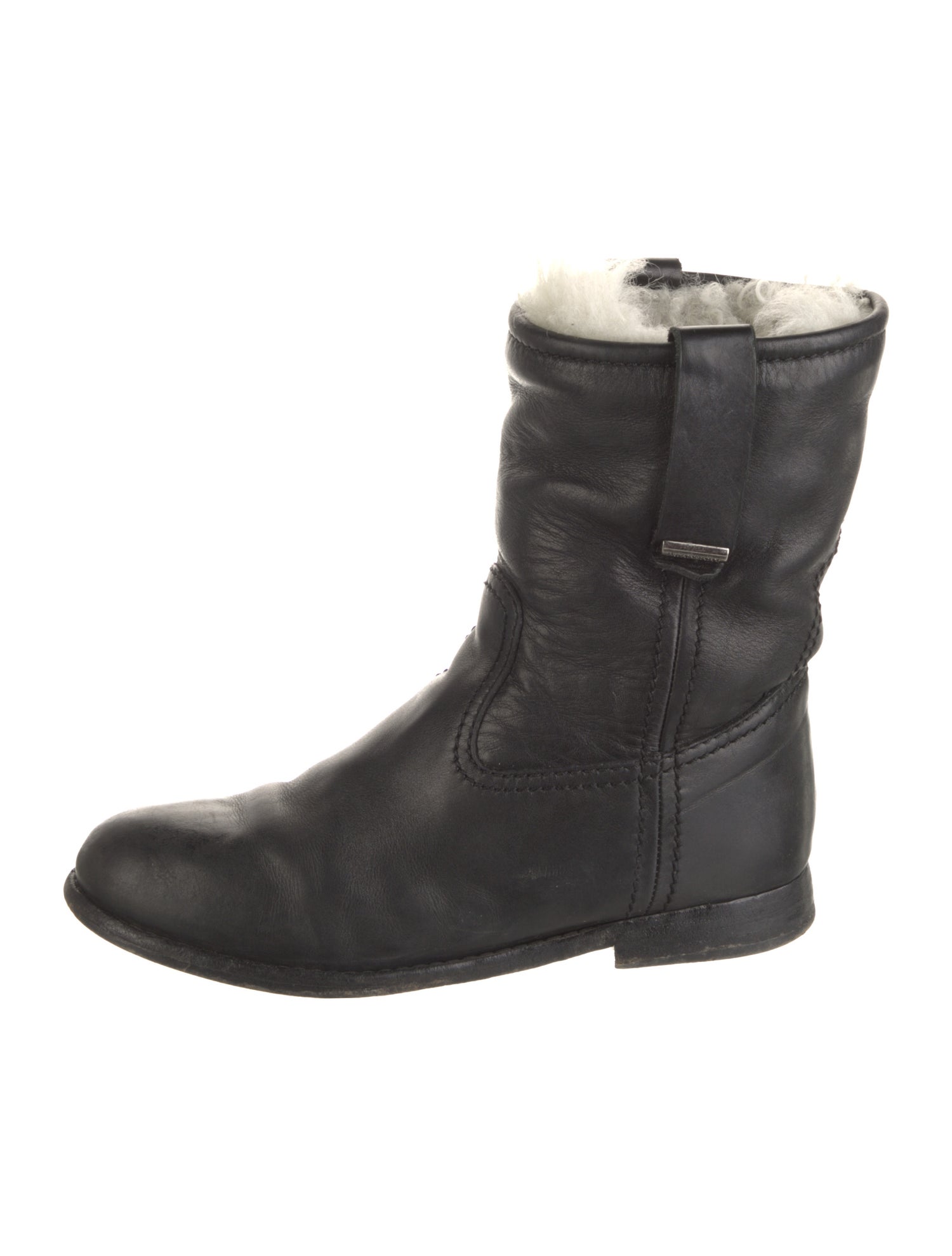 Burberry Leather Moto Boots