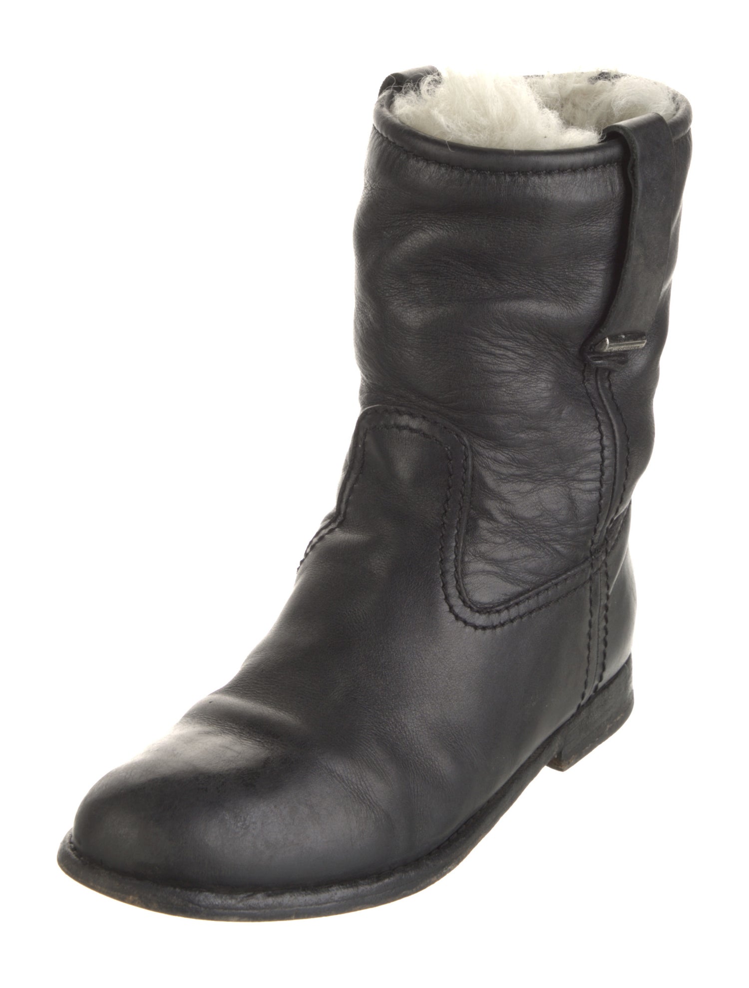 Burberry Leather Moto Boots