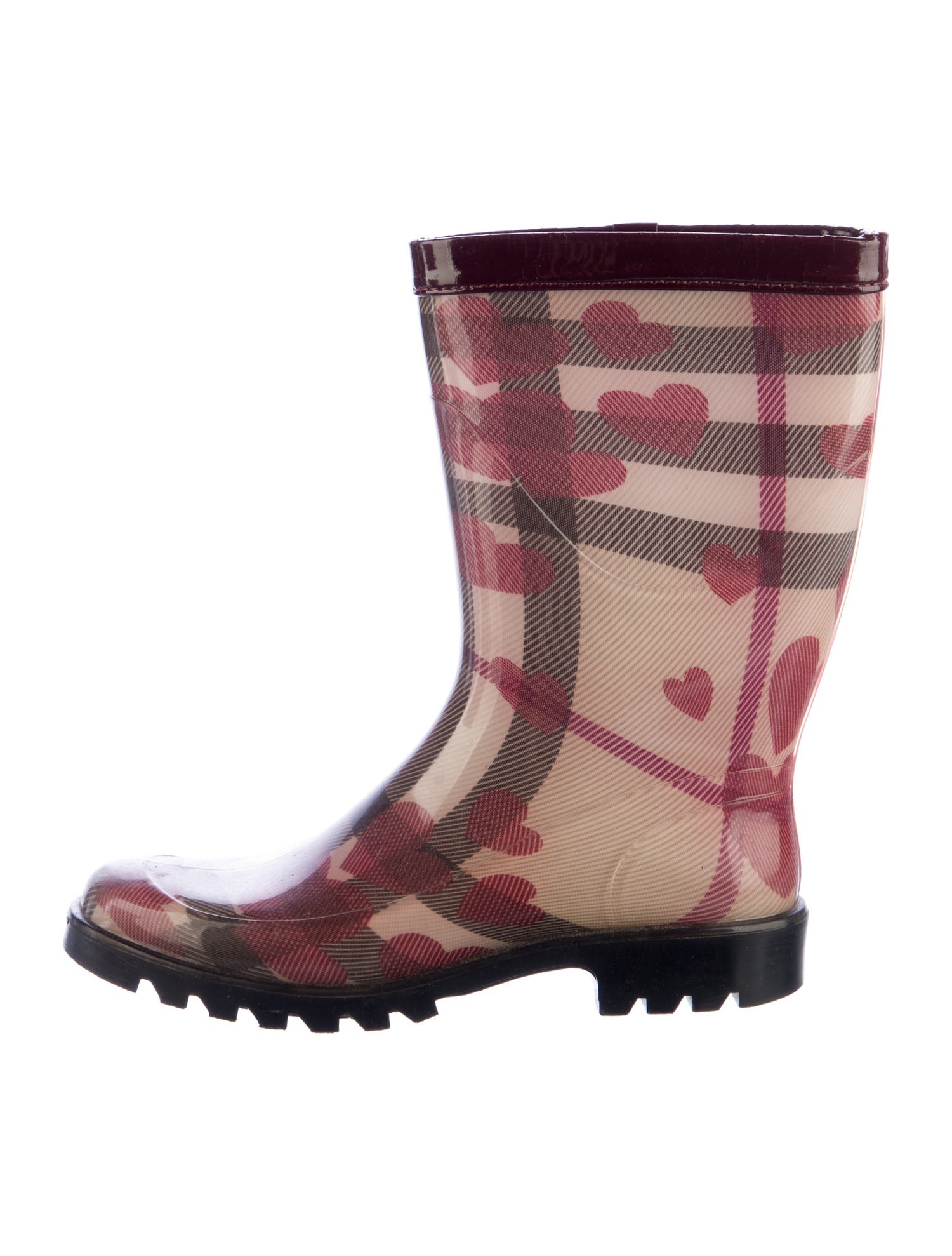 Burberry Exploded Check Pattern Rubber Rain Boots