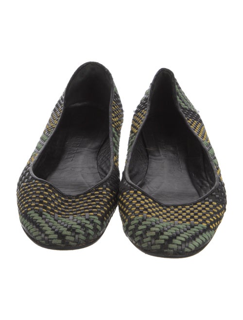 Burberry Prorsum Leather Printed Flats