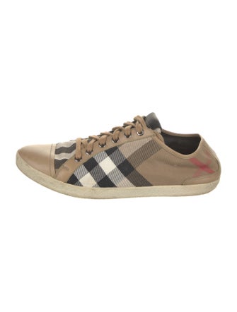 Burberry House Check Pattern Canvas Sneakers