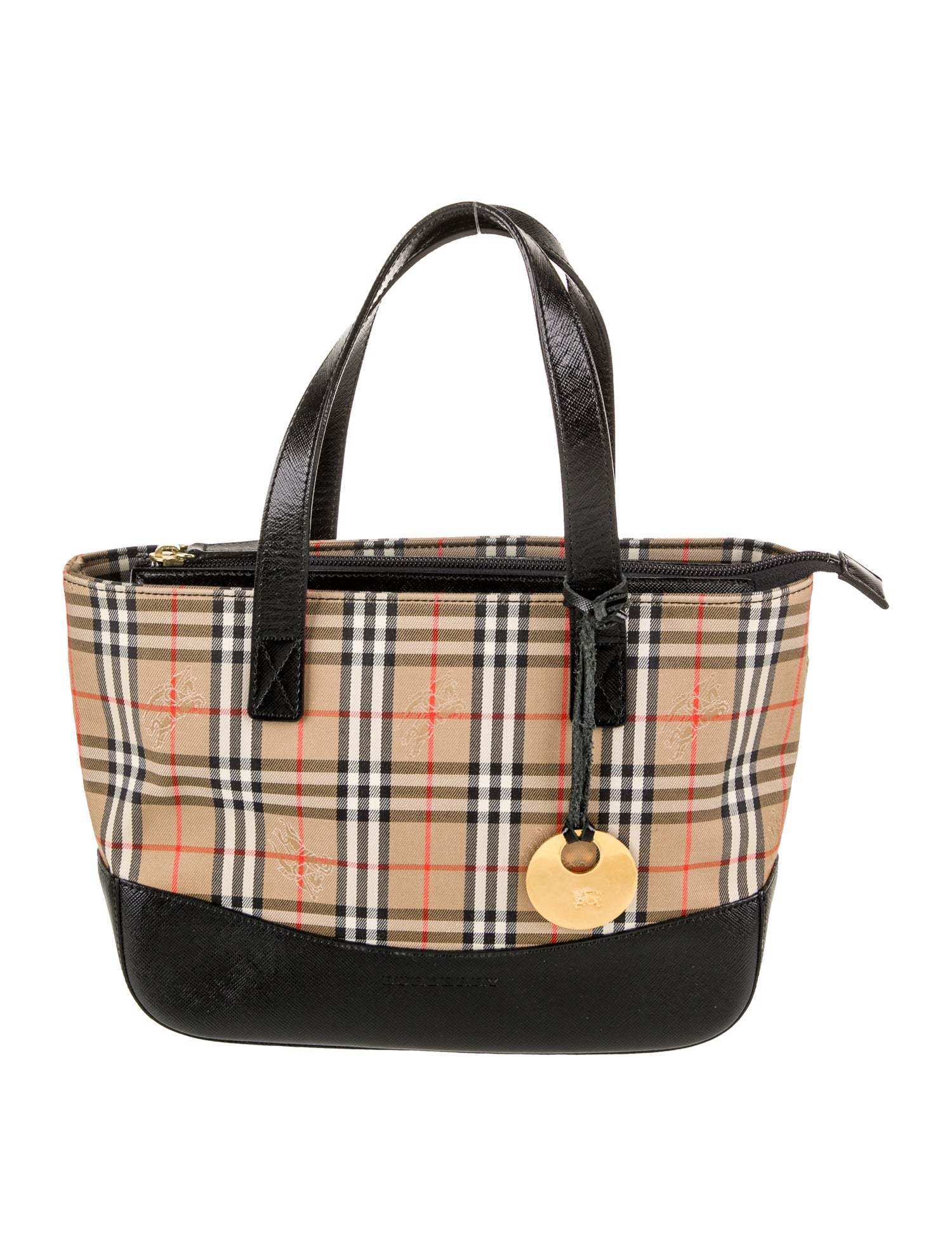 Burberry Canvas Top Handle Bag