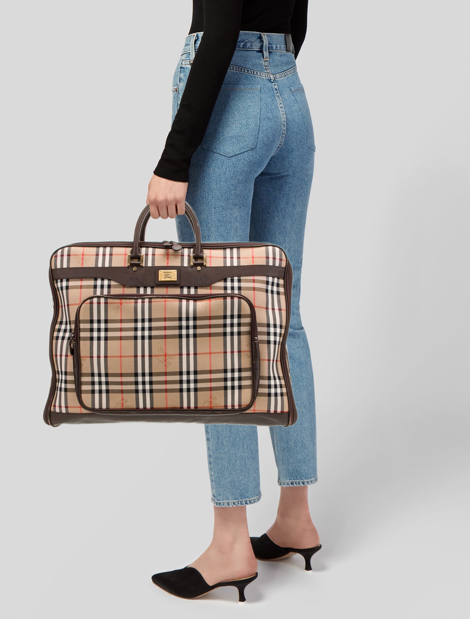 Burberry's Haymarket Check Garment Bag Vintage