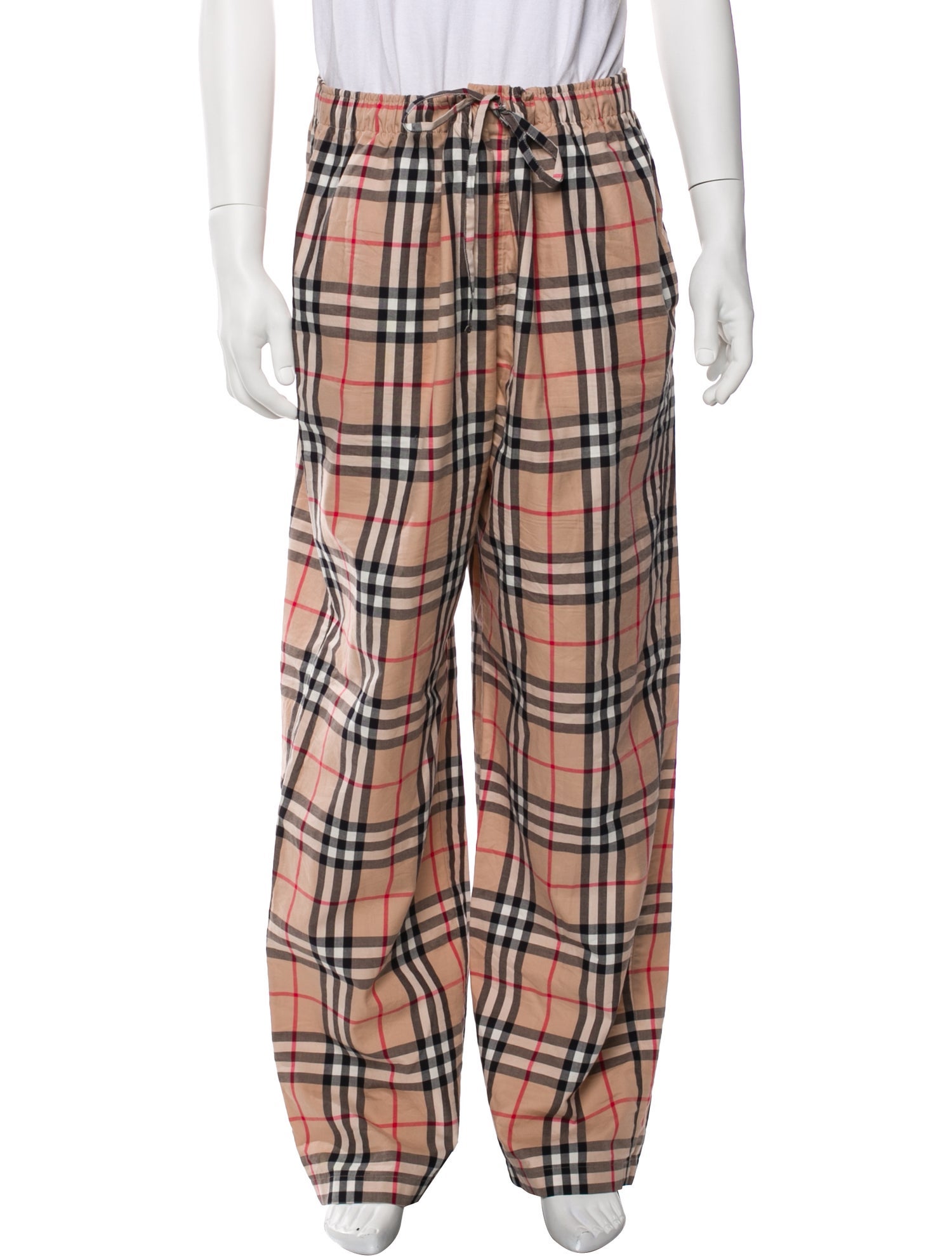 Burberry Plaid Print Pajama Bottoms