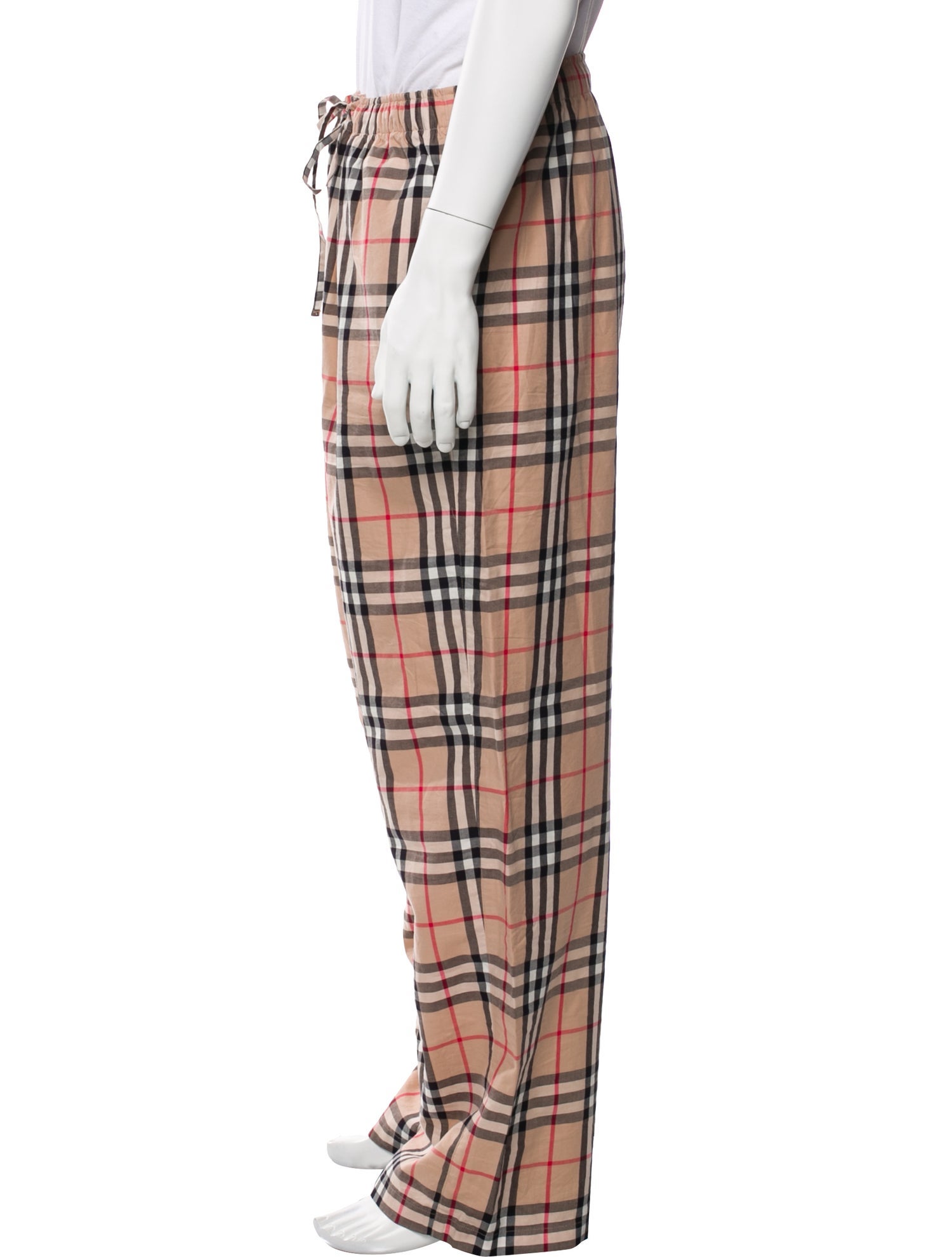 Burberry Plaid Print Pajama Bottoms