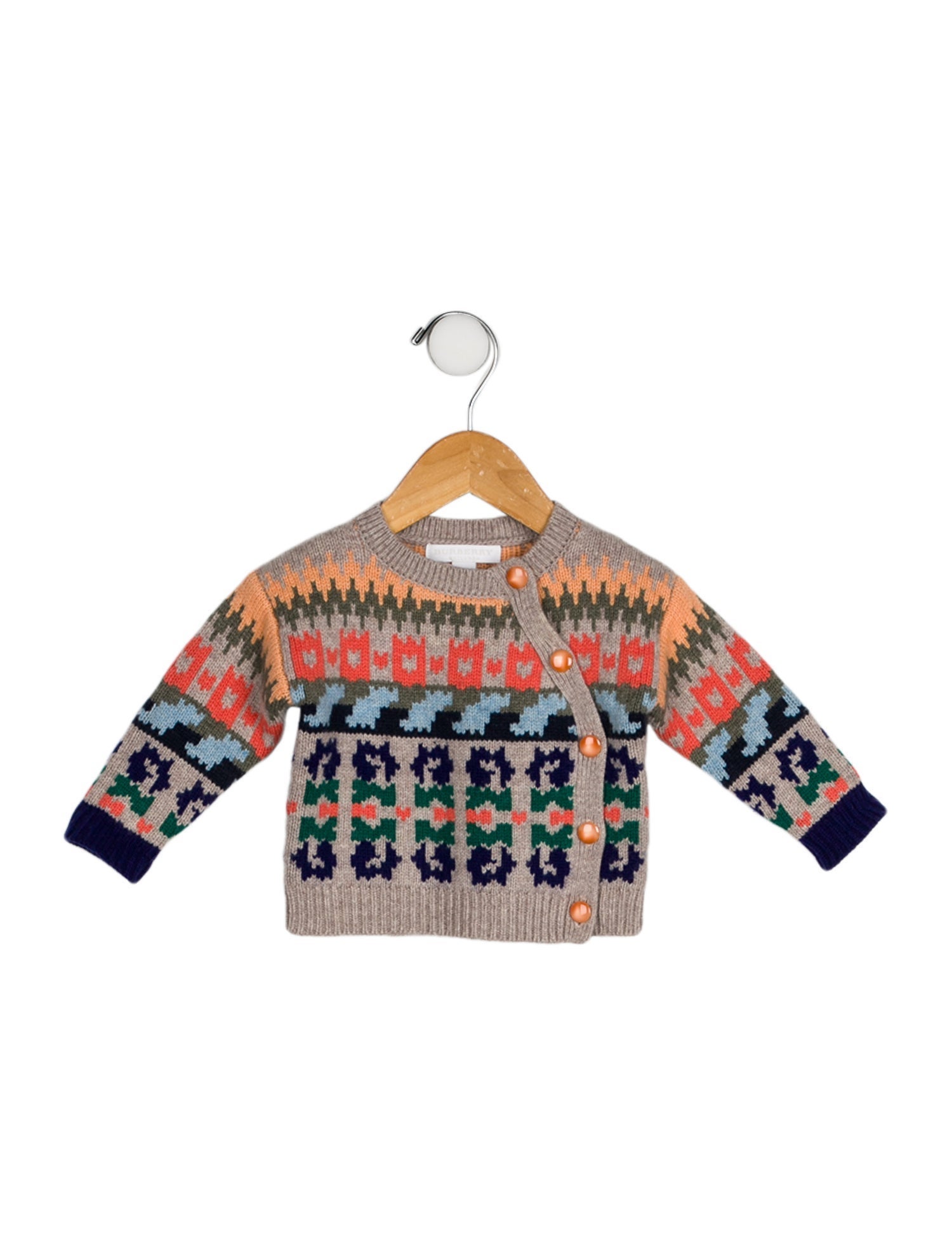 Burberry Girls Pattern Print Cardigan