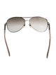 Burberry Nova Check Pattern Aviator Sunglasses