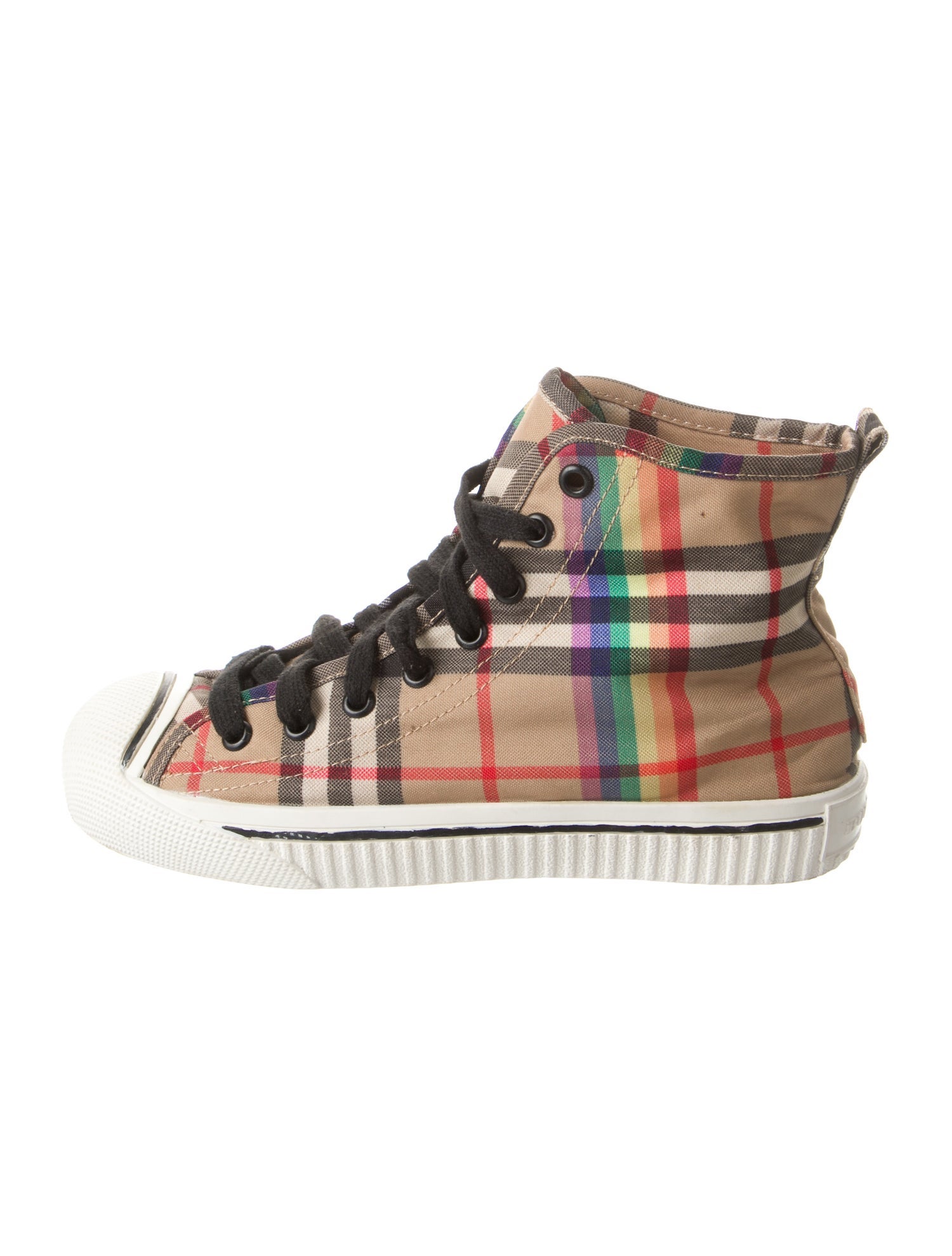 Burberry Rainbow Check Canvas Sneakers