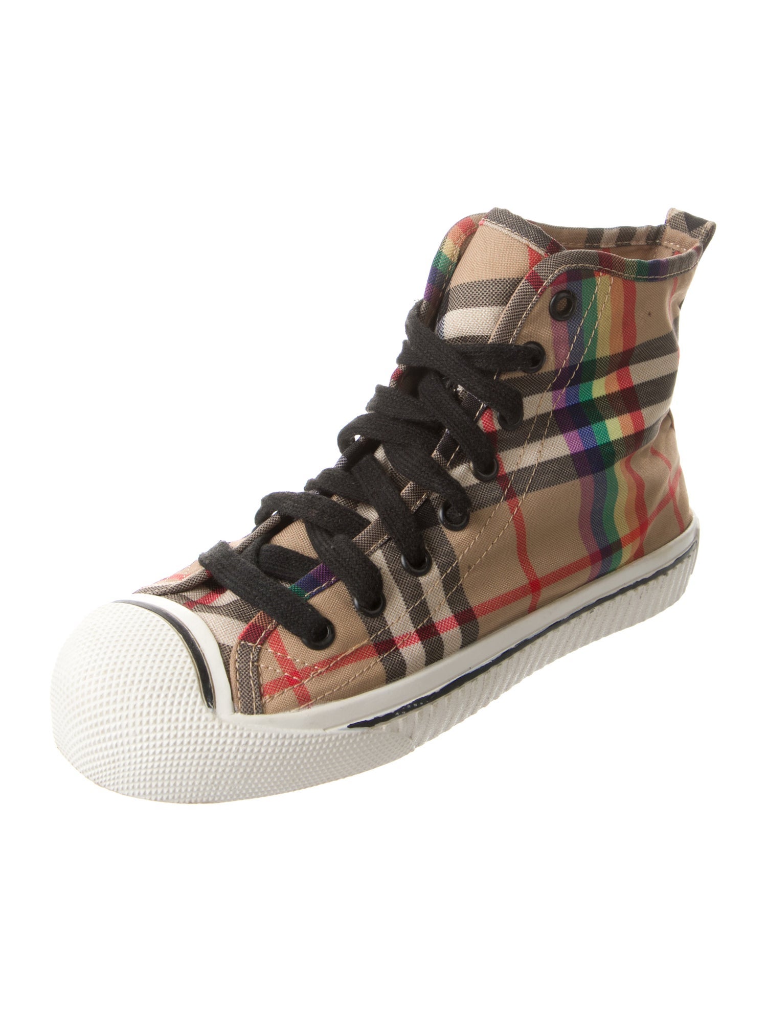 Burberry Rainbow Check Canvas Sneakers