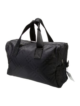 Burberry Canvas Weekender Bag With Tags