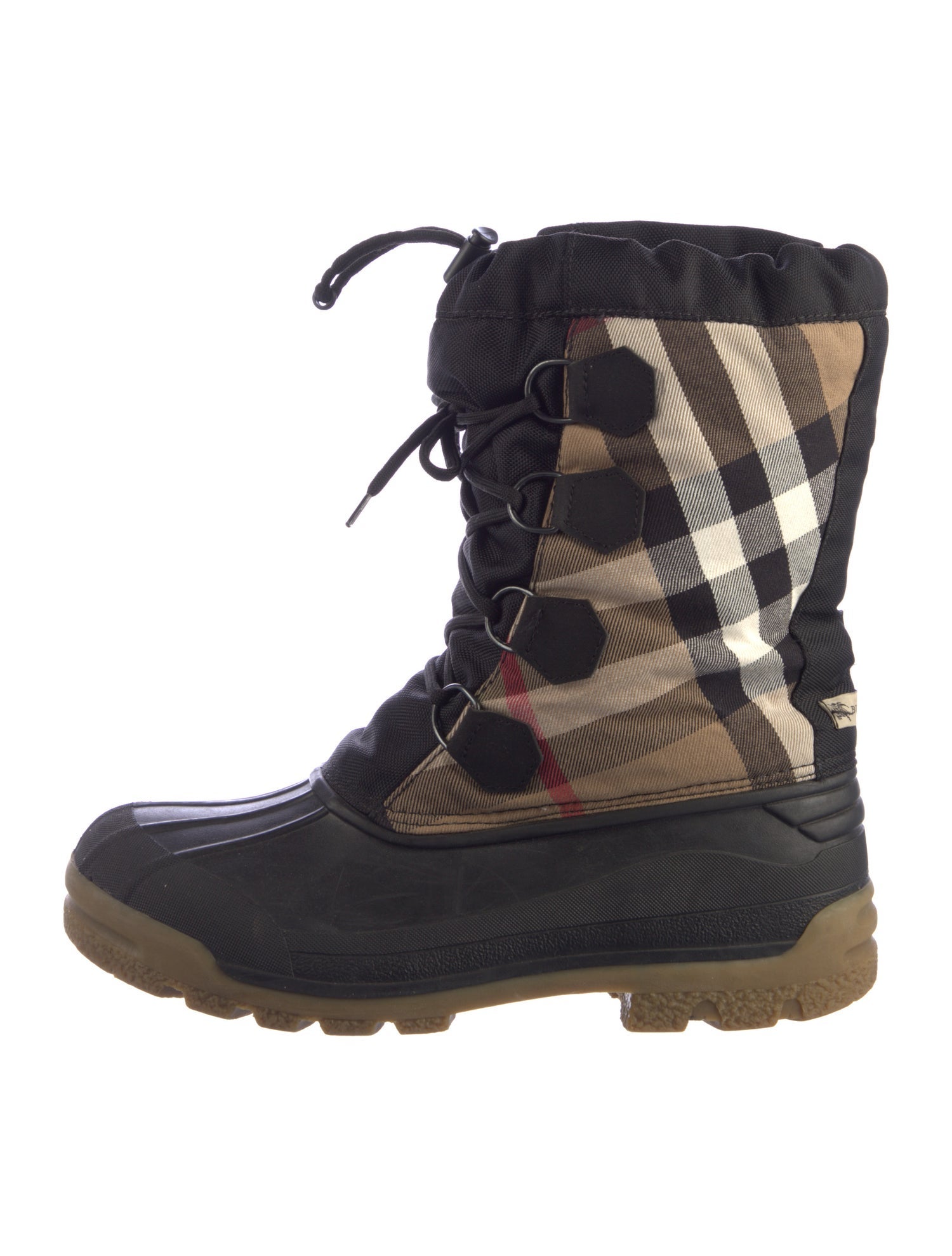 Burberry Rubber Plaid Print Rain Boots