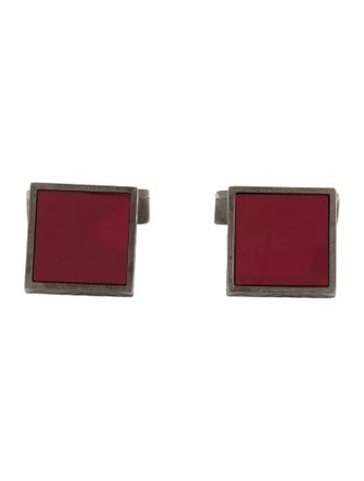 Burberry Resin Check Frame Cufflinks