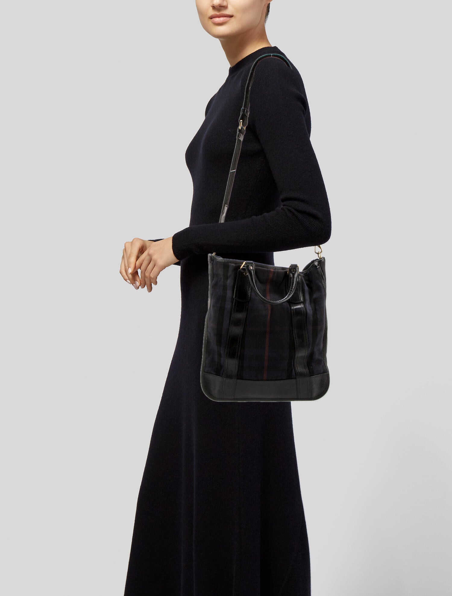 Burberry Super Nova Check Top Handle Bag