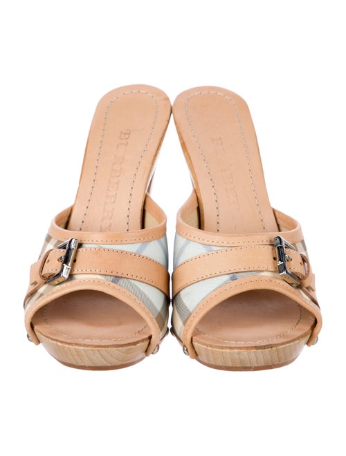Burberry Nova Check Pattern Canvas Mules
