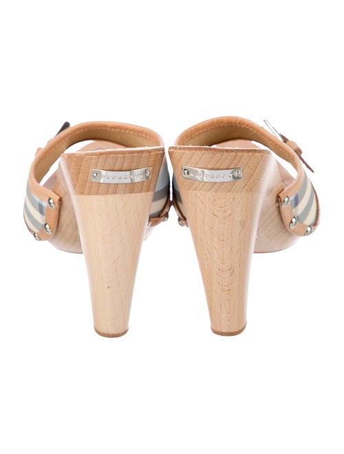 Burberry Nova Check Pattern Canvas Mules
