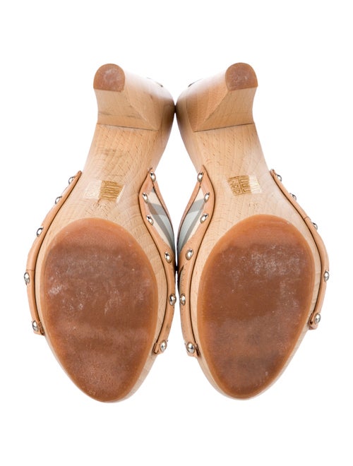 Burberry Nova Check Pattern Canvas Mules
