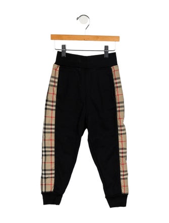 Burberry Kids' Checkprint Jogger Sweatpants