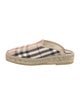 Burberry Nova Check Pattern Canvas Espadrilles