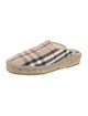 Burberry Nova Check Pattern Canvas Espadrilles