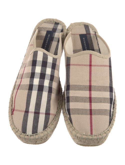 Burberry Nova Check Pattern Canvas Espadrilles