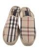 Burberry Nova Check Pattern Canvas Espadrilles