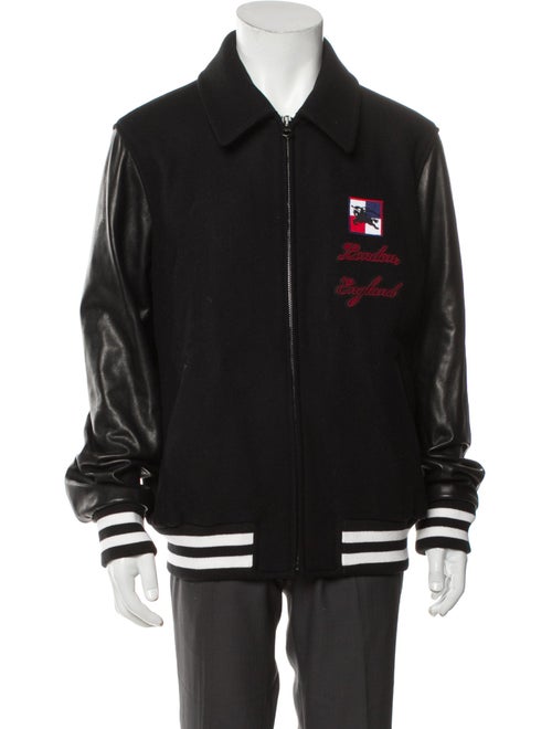 Burberry House Check Pattern Wool Varsity Jacket