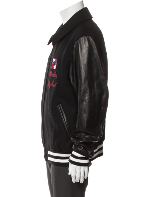 Burberry House Check Pattern Wool Varsity Jacket