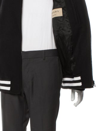 Burberry House Check Pattern Wool Varsity Jacket