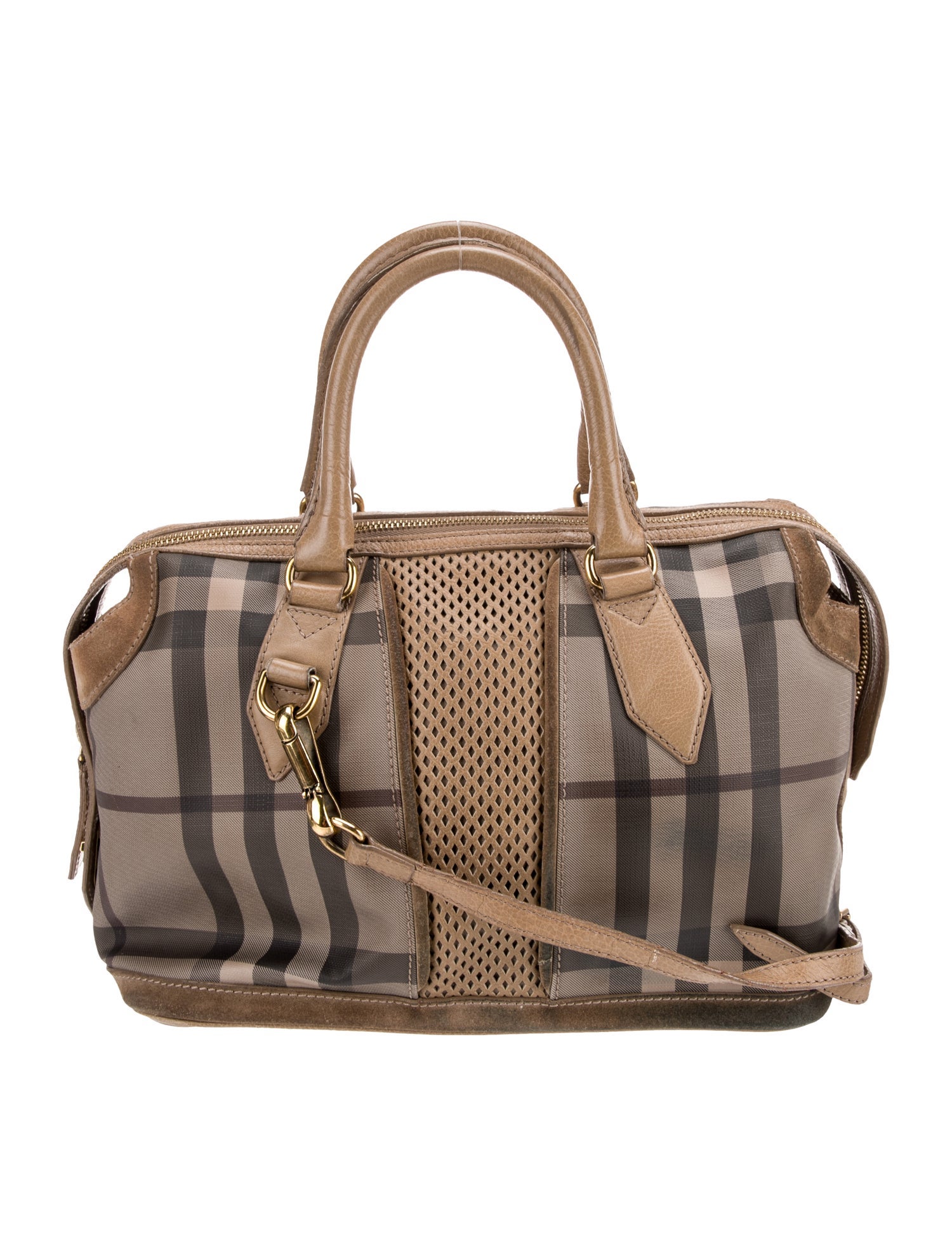 Burberry Exploded Check Top Handle Bag