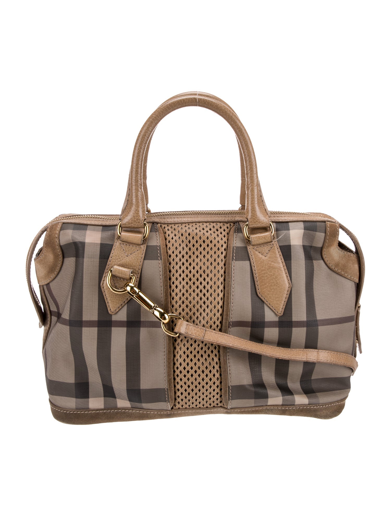Burberry Exploded Check Top Handle Bag