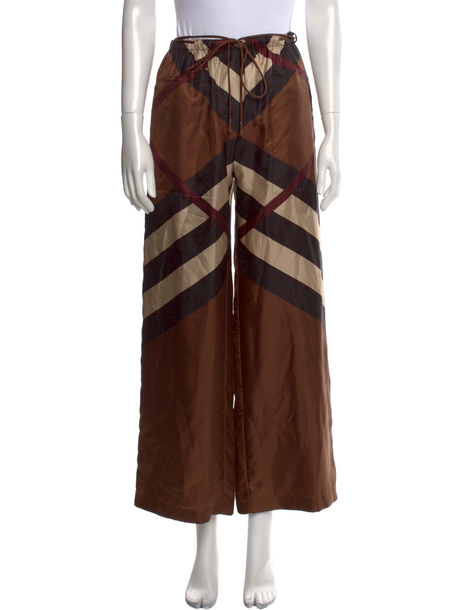 Burberry Silk Wide Leg Pants