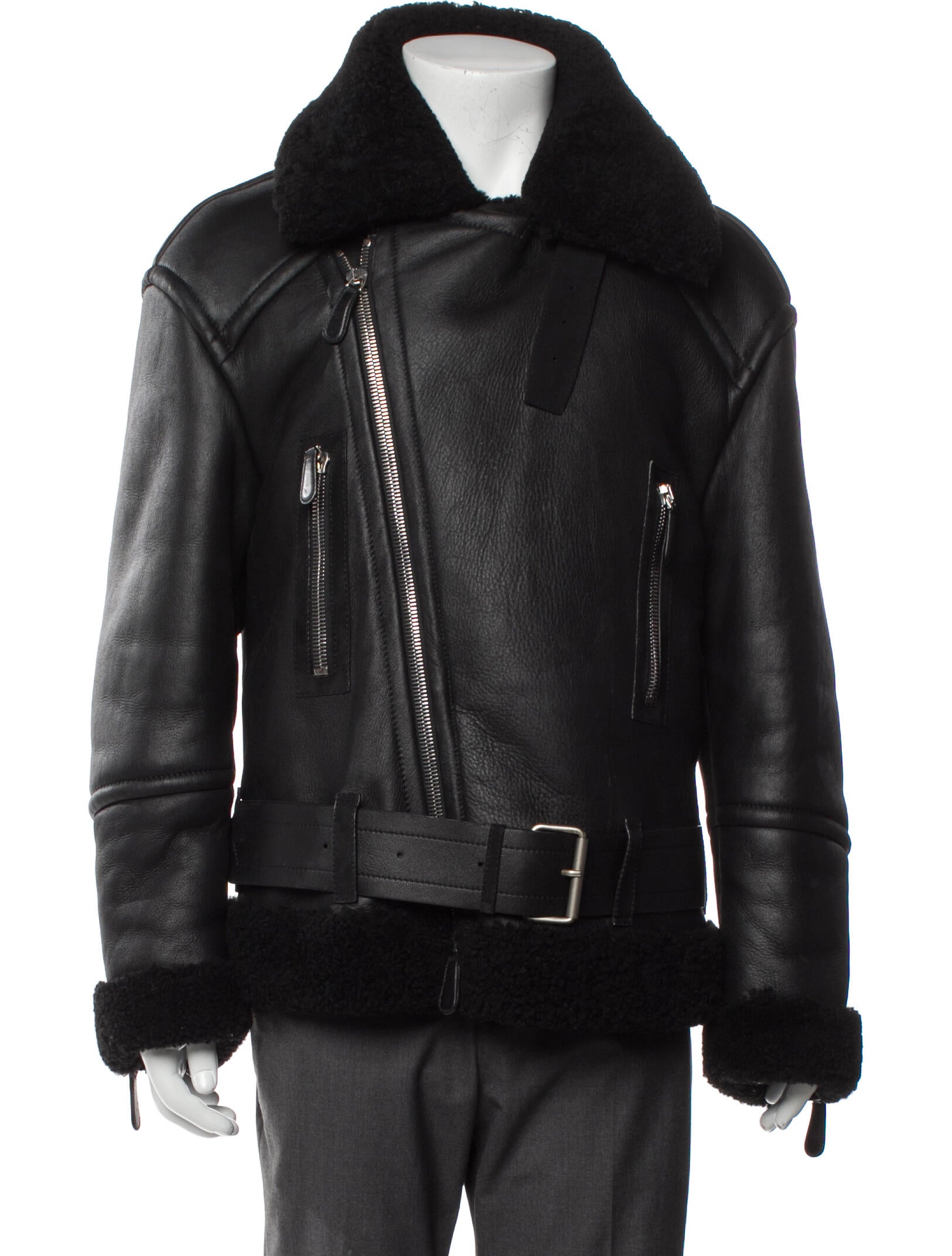 Burberry Shearling Moto Jacket