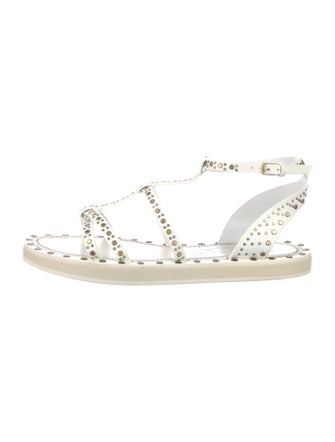 Burberry Leather Studded Accents Gladiator Sandals