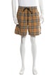 Burberry Nova Check Pattern Flat Front Shorts